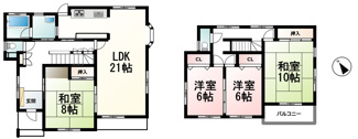【間取り】 | 草津市若草７丁目