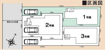 八王子市　散田町　新築一戸建て　２５ー１期の区画図|～西八王子駅徒歩圏内に、全3棟の新しいコミュニティが誕生～