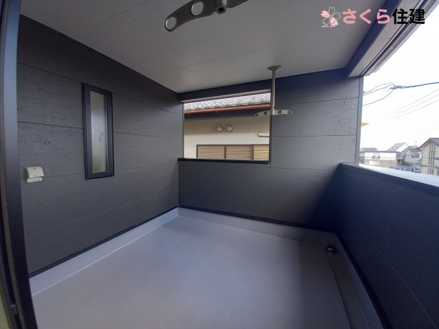 クレイドルガーデン　宇都宮市今宮第４　１棟のバルコニー|うれしいインナーバルコニー