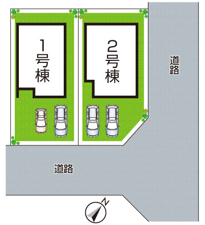 神戸市垂水区桃山台　第2期　新築一戸建ての区画図|全2区画