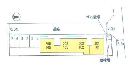 セジュール蔵の区画図