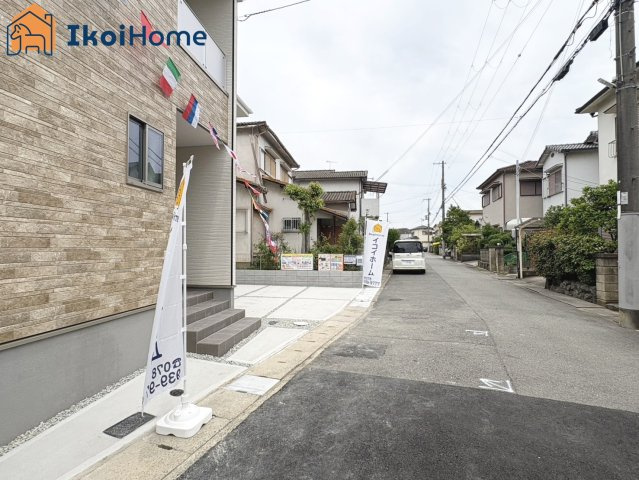 神戸市西区福吉台１丁目　新築戸建の前面道路含む現地写真|【ホームページに現地動画掲載中】●年中無休：当日予約可●前面道路は南向き幅員約6ｍで広々しております