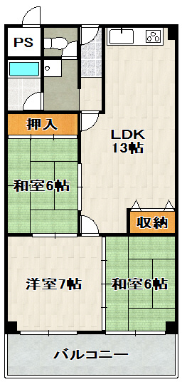ローレルハイツ宝塚の間取り