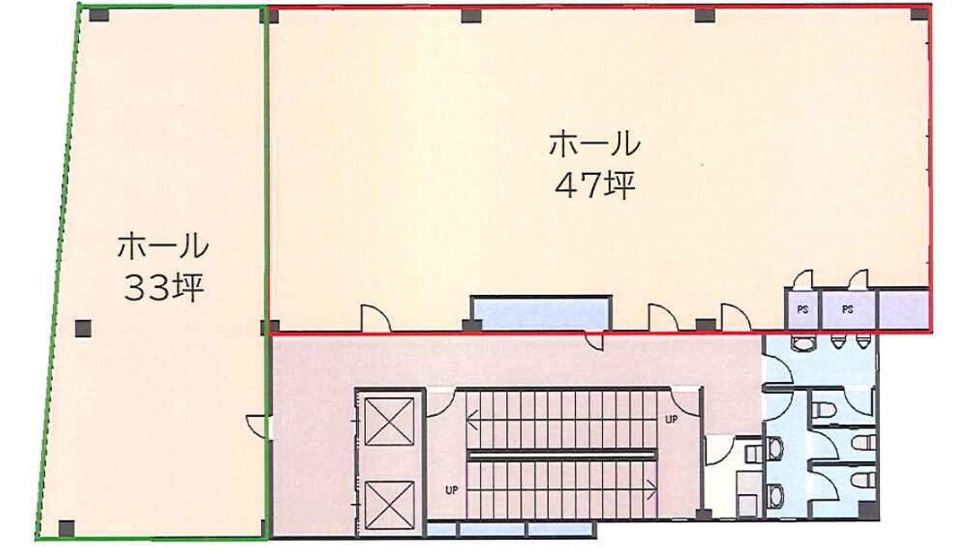 大阪市北区神山町の事務所の間取り