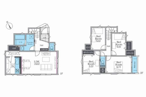 【間取り】 | 【仲介手数料０円】茅ヶ崎市出口町3期　新築一戸建て | 茅ヶ崎市出口町3期　新築一戸建て