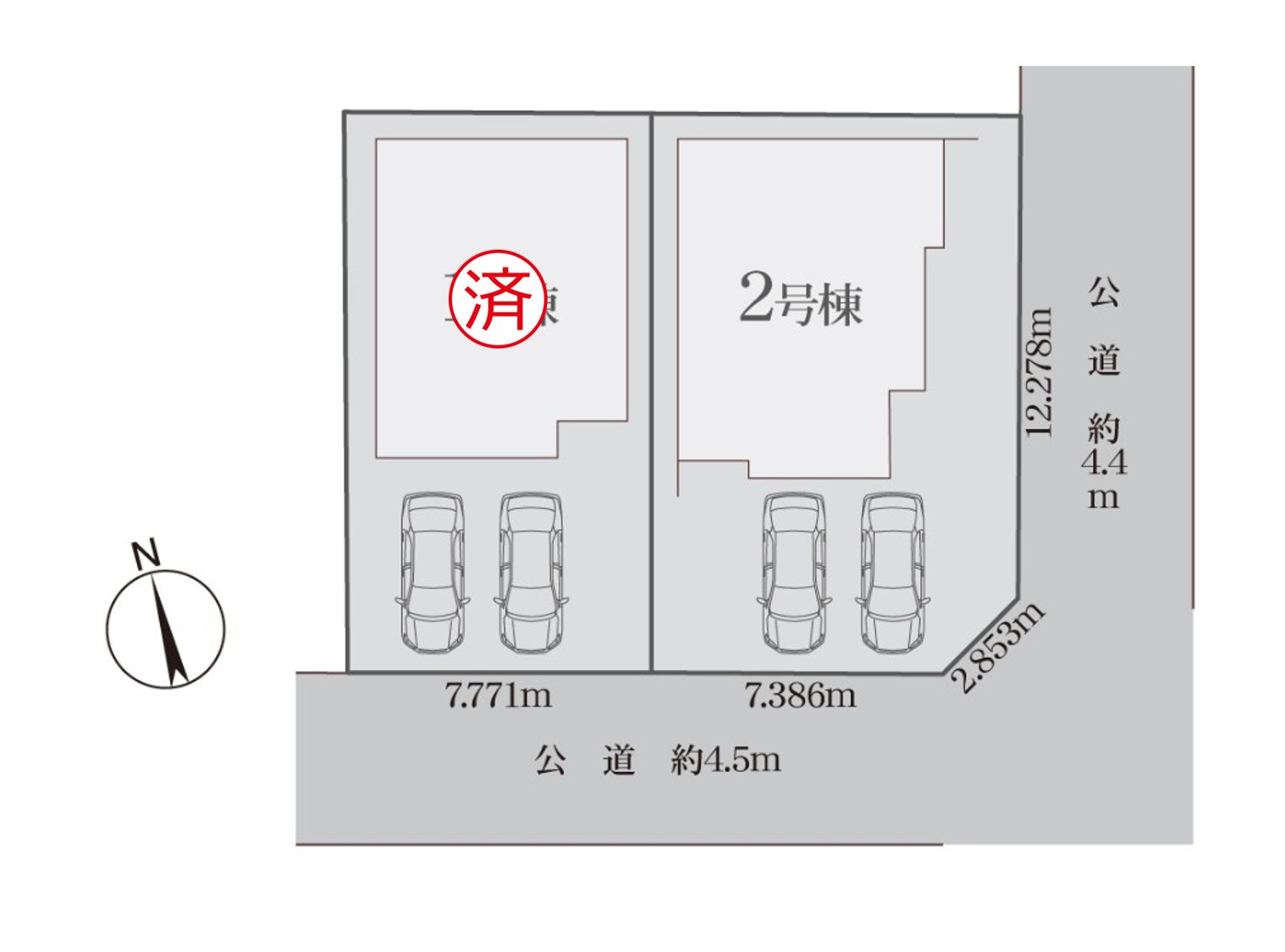 小牧市北外山｜名古屋市の戸建ならホームアップの区画図