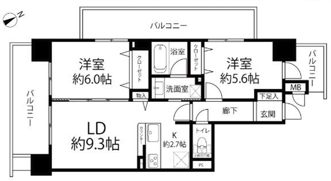 【間取り】 | クレストフォルム田町ベイフロントスクエア