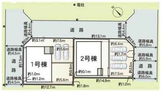 今治市別宮町第1-2号棟　新築戸建の区画図