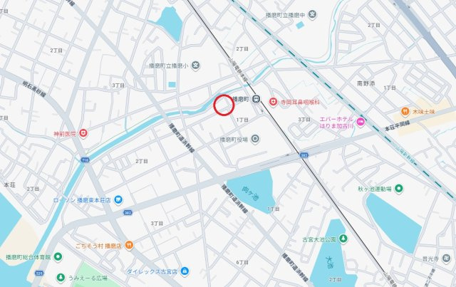 加古郡播磨町東本荘1丁目　　山陽電鉄「播磨町駅」徒歩2分の地図