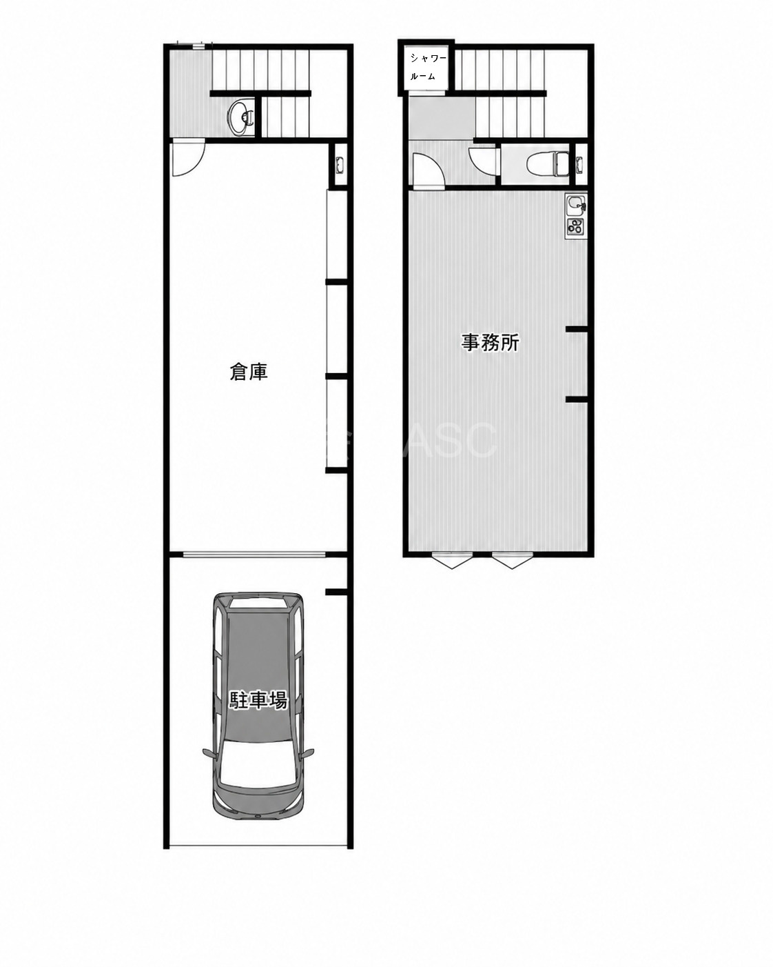 CARGO PIT.貸倉庫・事務所の間取り
