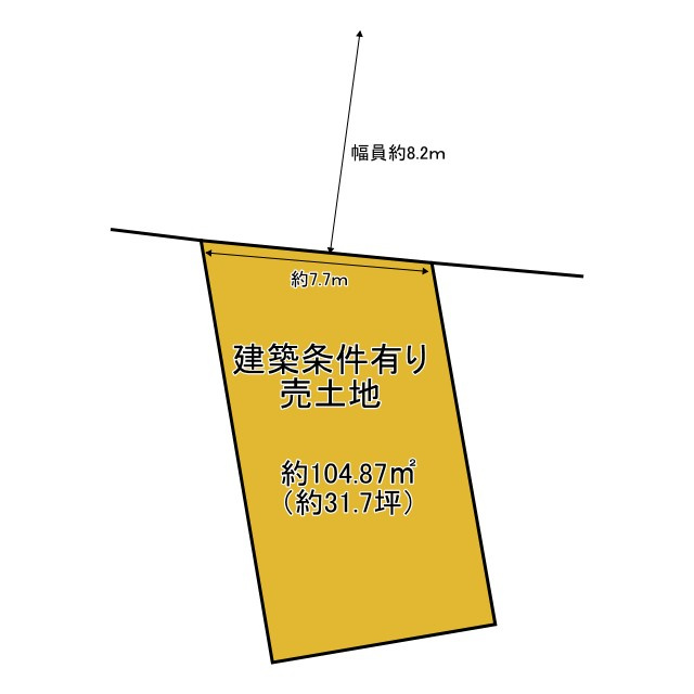 京都市北区上賀茂中ノ河原町　建築条件有り売土地の土地図
