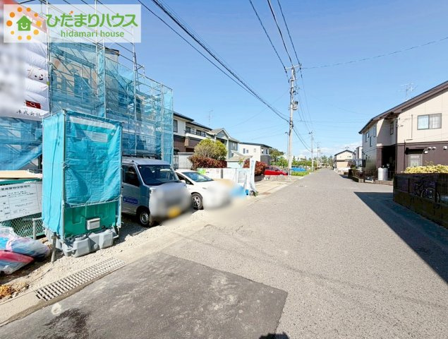 郡山市御前南4丁目第2　新築戸建　3号棟の前面道路含む現地写真|区画整理させた綺麗な街並み(^^)！！大きな開発分譲地です！