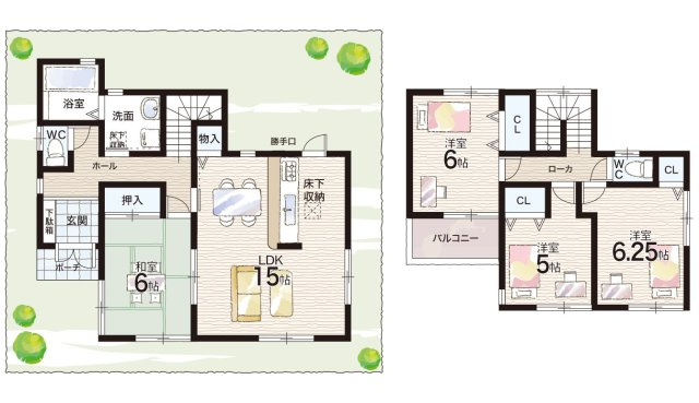 京都市北区上賀茂東後藤町　中古一戸建ての間取り
