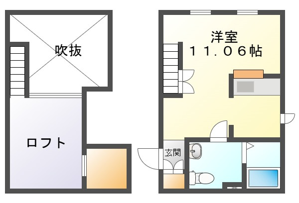プリマガーデン岡山　壱番館の間取り
