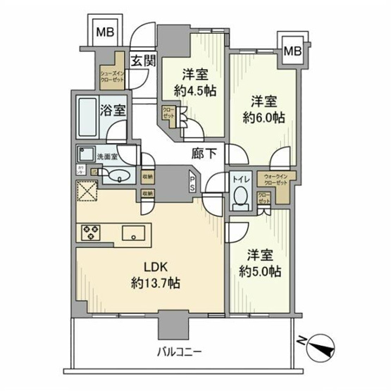 【間取り】 | リーフィアタワー海老名ブリスコート 