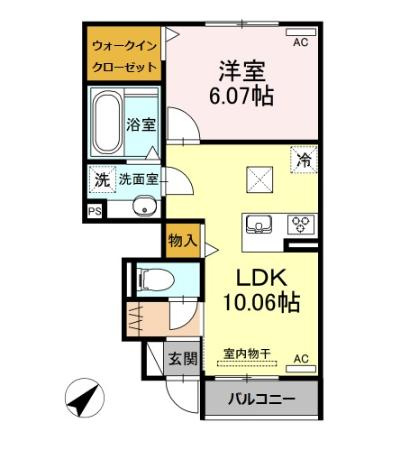 ルワンジュ Eの間取り