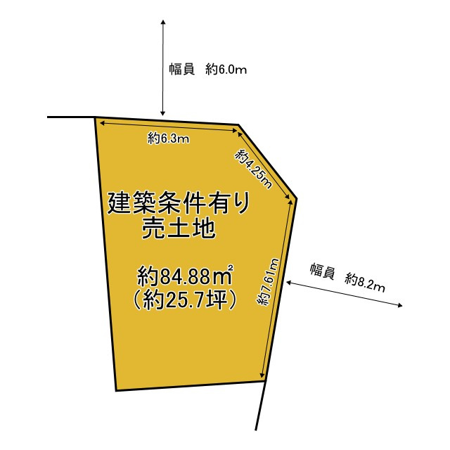 京都市北区上賀茂中ノ河原町　建築条件有り売土地の土地図