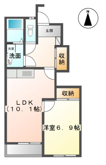 エルヴェ南小向Ａの間取り