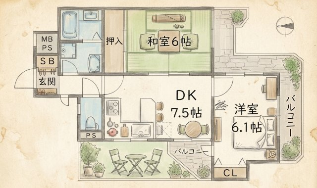 【間取り】 | ユニライフ千里中央 | エイブルにて取扱い可能な住宅ローンは、全部で10種類以上！お客様にピッタリの住宅ローンを当社のFPよりご案内させて頂きます。住宅ローンのご相談だけでも、お気軽にご相談下さいませ。