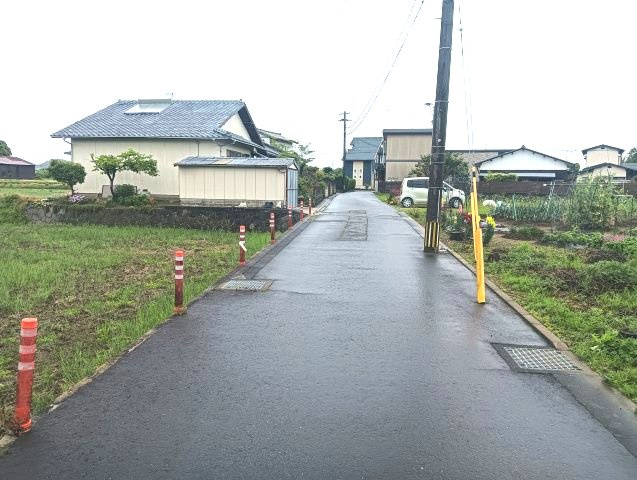 みやき町大字簑原　売地の前面道路含む現地写真|前面道路含む現地写真です