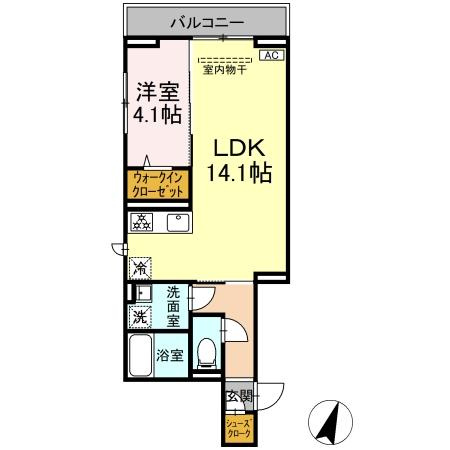 D-SOLACE祐光　Bの間取り