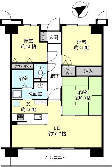 サーパス明石土山の間取り