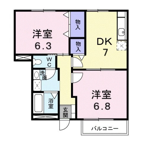 フォレストサイドⅡ番館の間取り