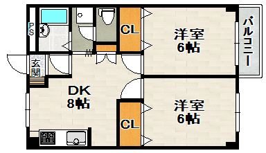 宝旭ハイツの間取り