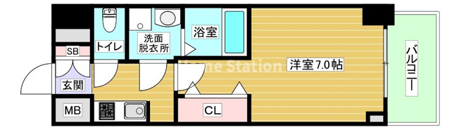 【間取り】 | S-RESIDENCE福島玉川Uno