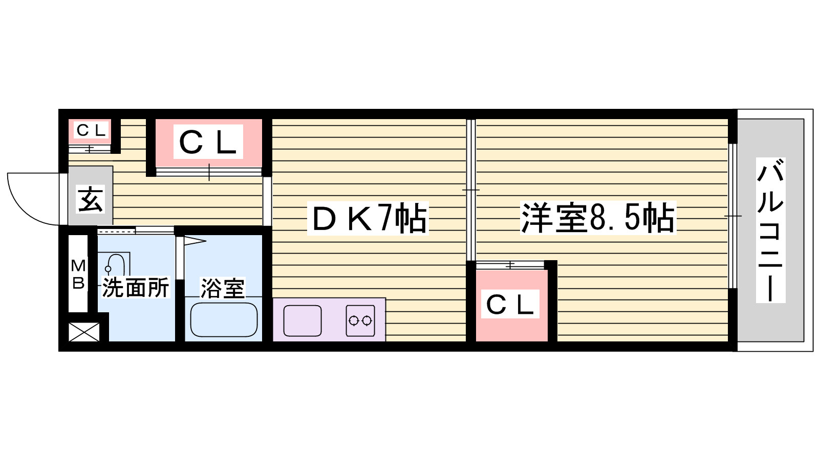 セルジュＹＳ姫路の間取り