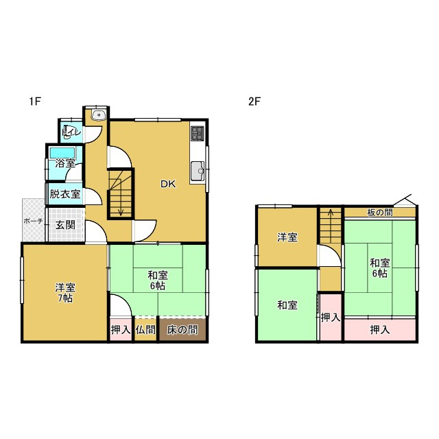鳥取市南安長1丁目中古戸建の間取り