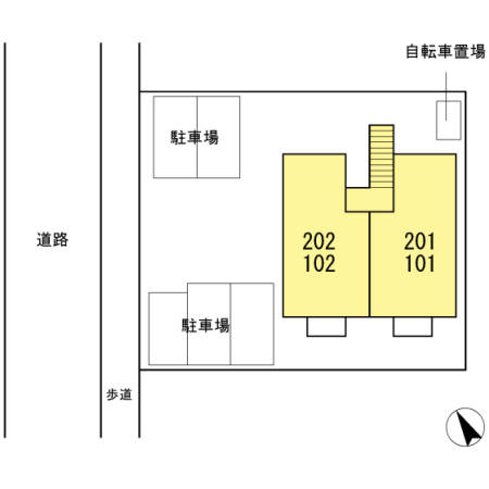 セジュール富貴ノ台の区画図