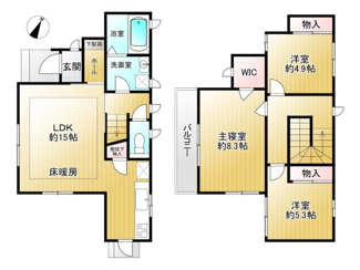 【間取り】 | 高槻市野田４丁目　中古戸建