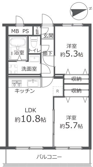 日神パレステージ志茂の間取り