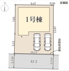 リーブルガーデン御所市南十三3期の区画図