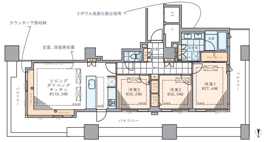 東京パークタワーの間取り