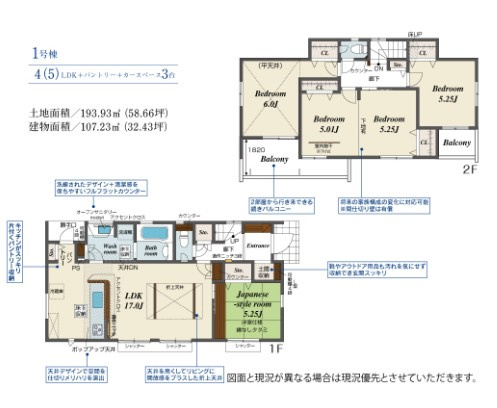 【間取り】 | blooming garden深谷市上柴町東5丁目　新築住宅 | ライフスタイルの変化に対応できる間取りー5LDK対応可■全室南向き設計