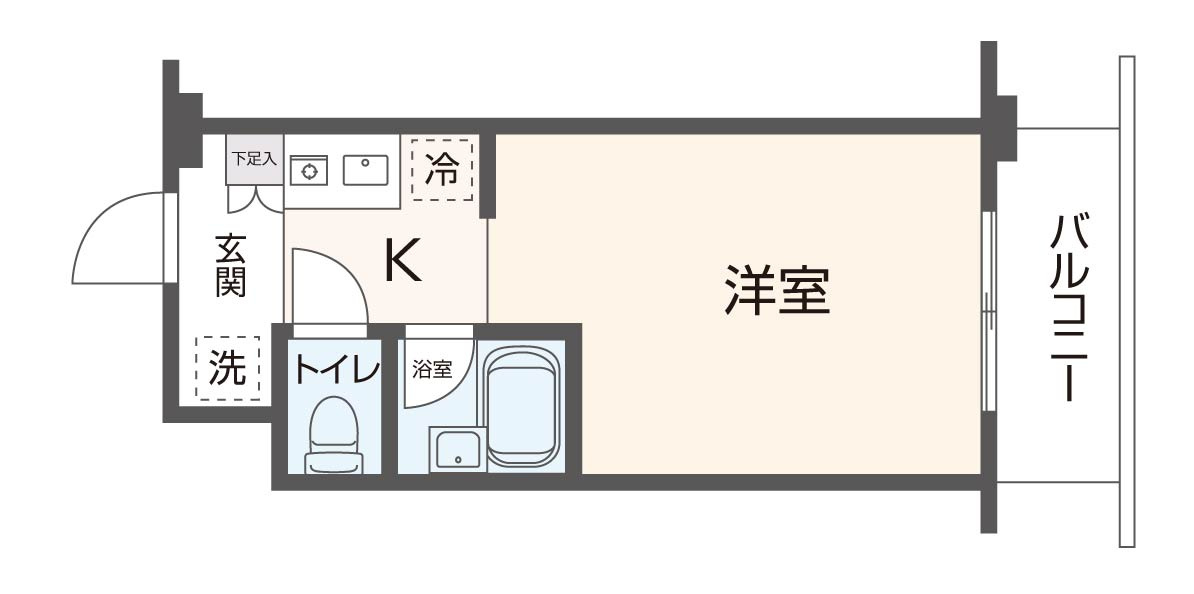 フォレストコート長瀬 ( 近畿大学 一人暮らし )の間取り