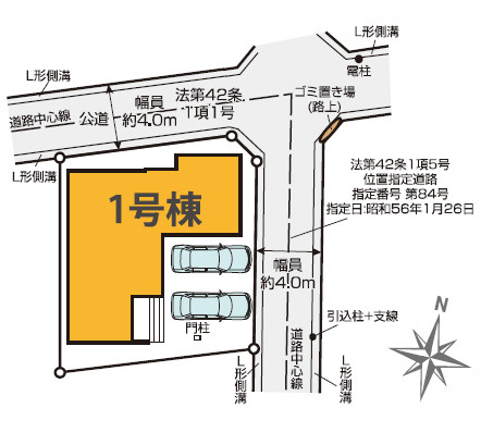 練馬区石神井台8丁目　角地×ZEH水準　大型住宅　限定1棟の区画図