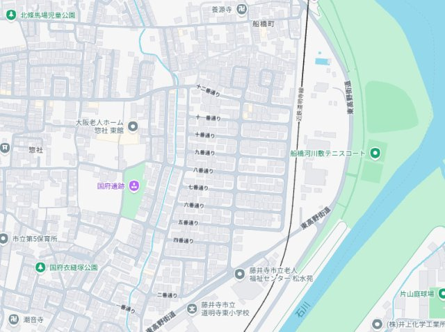 藤井寺市惣社　第2期　売土地の地図