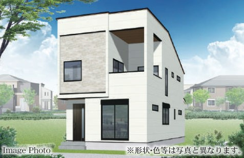 【外観パース】 | 茅ヶ崎市中島　新築戸建て全4棟 | 3号棟