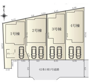 【区画図】 | 茅ヶ崎市中島　新築戸建て全4棟