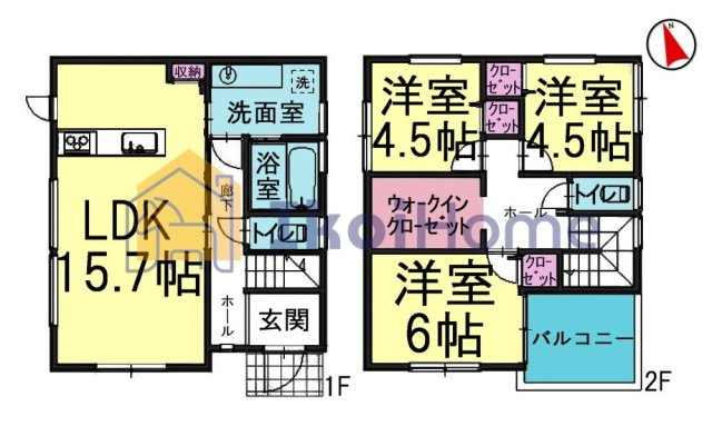 明石市大久保町谷八木　新築戸建の間取り|【ホームページに現地動画掲載中】●年中無休：当日予約可●南側に広いお庭スペースがあります！