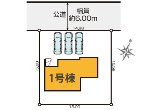 八王子市　めじろ台　新築一戸建て　１６期の区画図|～めじろ台駅徒歩8分　3台駐車可能～