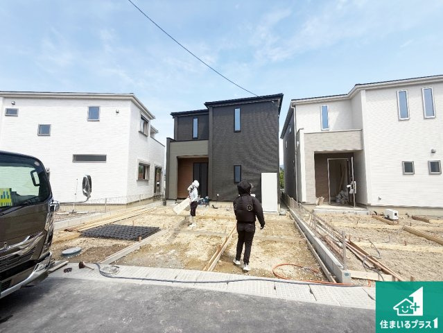 富田林市錦織北　第2期　新築一戸建ての外観|現在の進捗状況です！順調に作業進行中、完成が待ち遠しいです！詳細の間取り等、お気軽にお問い合わせください！