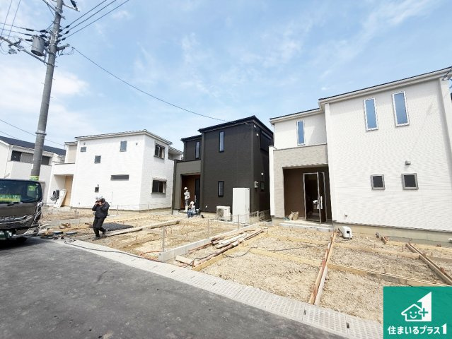 富田林市錦織北　第2期　新築一戸建ての外観|現在の進捗状況です！順調に作業進行中、完成が待ち遠しいです！詳細の間取り等、お気軽にお問い合わせください！
