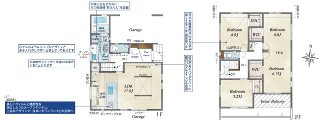 所沢市向陽町・全1棟　新築一戸建　～1部屋増やせる！～の間取り|1部屋を2つの部屋にアレンジできるフレキシブルルーム、3LDK→4LDKへ変更可能です。