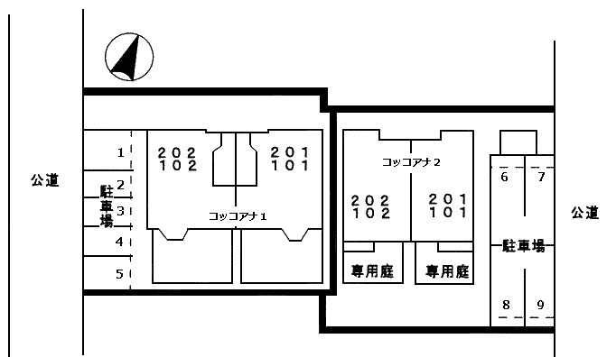 コッコアナ2の区画図