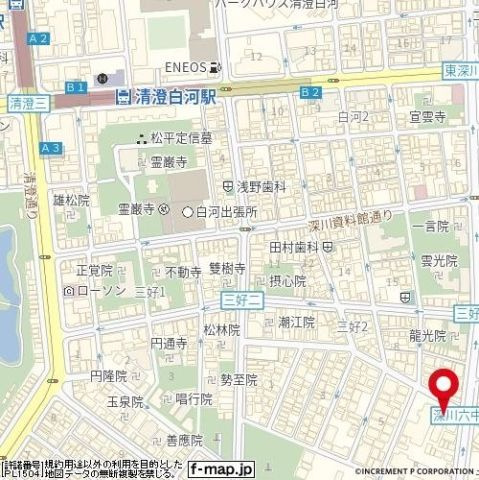 ブライズ清澄白河の地図