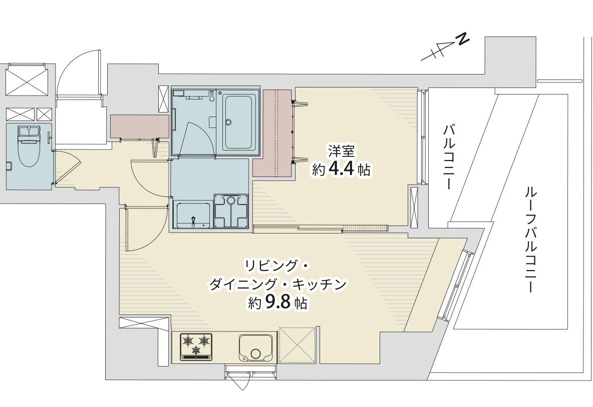 ルピナス麻布シティフォルム　2Fの間取り